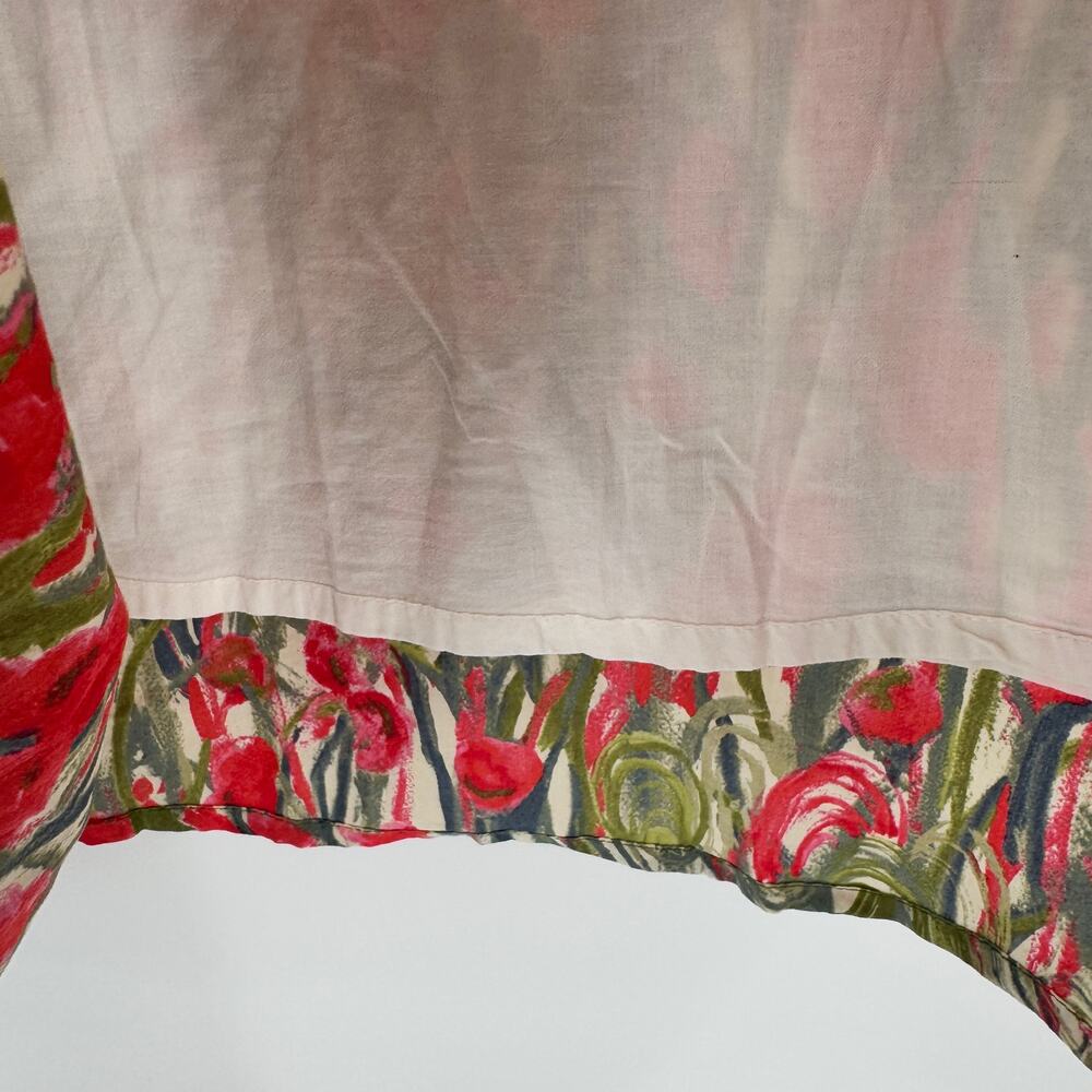 Ellen Eisemann Skirt Womens 6 Eu 38 (28x24 Actual) Floral Cotton Lined Pleated View 5